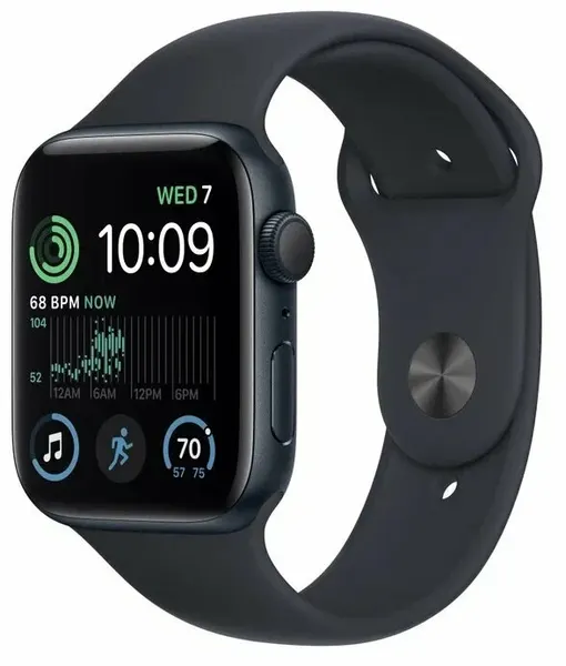 Умные часы Apple Watch Series SE Gen 2 2024 44 мм Aluminium Case GPS, midnight Sport Band S/M