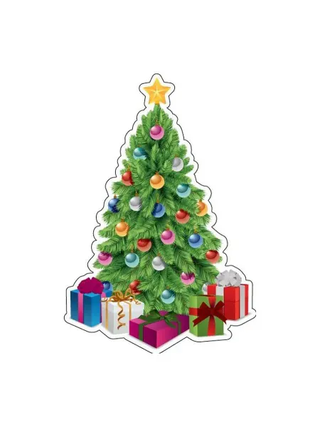 PrintShop Новогодняя наклейка Ёлочка 10х15 см