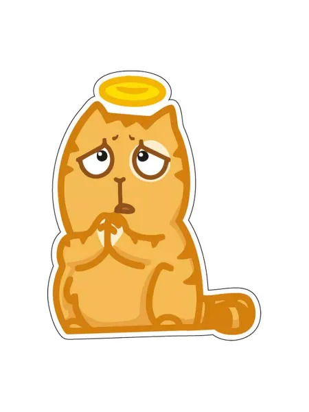PrintShop Наклейка декоративная Котик 12x15 см