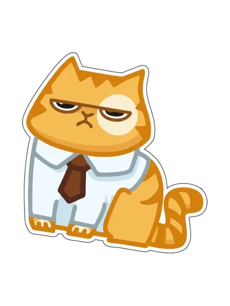 PrintShop Наклейка декоративная Котик 14x15 см