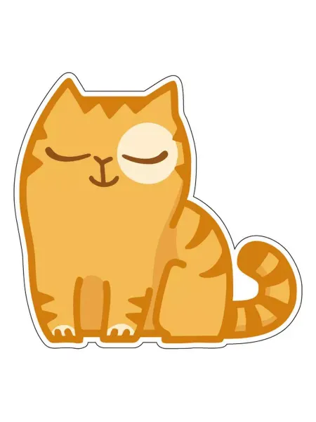 PrintShop Наклейка декоративная Котик 15x14 см