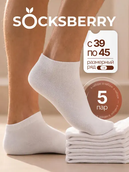 Socksberry Носки короткие базовые набор 5 пар