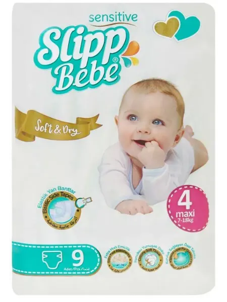 PREDO Подгузники для детей Slipp Bebe Twin №4 (7-18 кг.) 9 шт