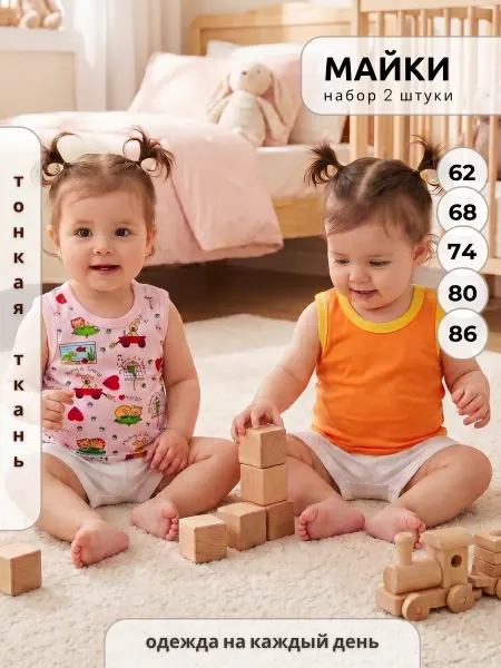 Ульянка майки для новорожденных нательная бельевая лето
