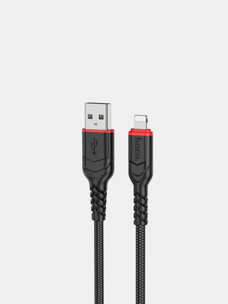 Кабель Hoco X59 Victory, USB на iP, 3 м, нейлон, 2.4А, зарядка и данные