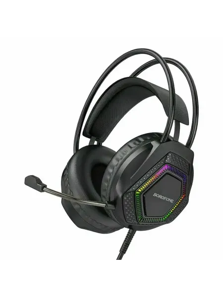 Borofone Наушники BO105 Thunder, Jack 3.5мм+USB, 2 м, черный