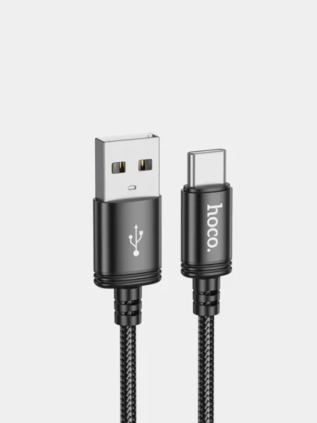 Кабель Hoco X89 Wind, USB на Type-C, 2 м, нейлон, 3А, алюминий, в упаковке, зарядка и дата