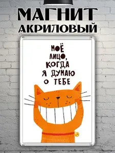 Магнит на холодильник "Моё лицо"
