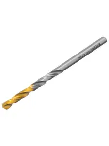 Сверло по металлу спиральное DENZEL Golden Tip, 4.2 x 75 мм, сталь P6M5 с нитридтитановым покрытием, подточенная поперечная кромка и цилиндрический хвостовик, 718230