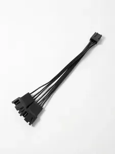 Удлинитель и разветвитель на 2 вентилятора 4 pin pwm Черный