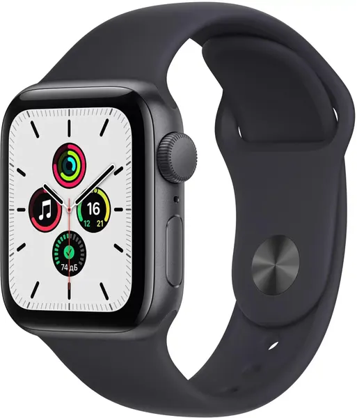 Умные часы Apple Watch Series SE Gen 2 44 мм Aluminium Case GPS, midnight Sport Band