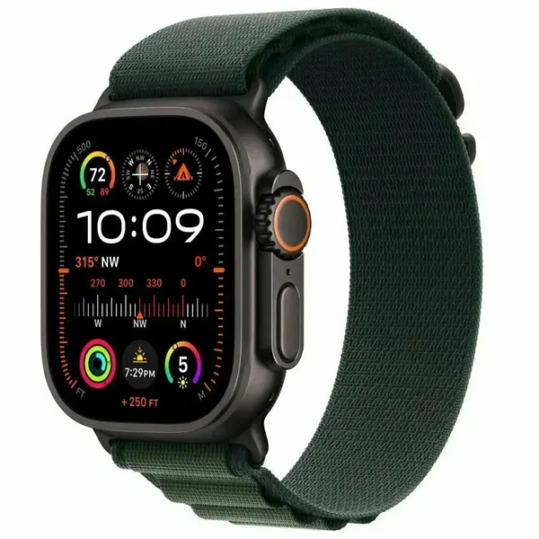 Умные часы Apple Watch Ultra 2 49 мм Black Titanium Case GPS + Cellular, Apline Loop, Dark Green