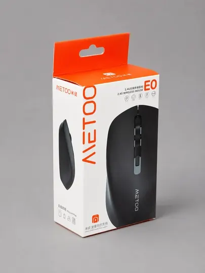 Беспроводная мышь METOO E0, 2.4G, оптическая, эргономичная, для компьютера и ноутбука