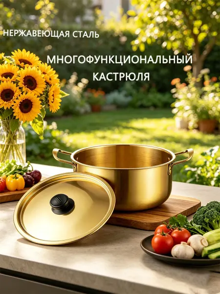 Кастрюля золотая