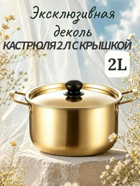 Кастрюля для индукционной плиты 2 л