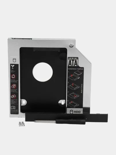 DVD Caddy установка 2.5" HDD или SSD в отсек DVD