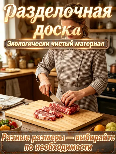 Доска разделочная деревянная массив22*32*1.4