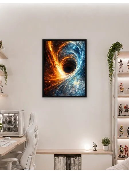 Postersbase Постер Космический вихрь огня и льда 2 50x70