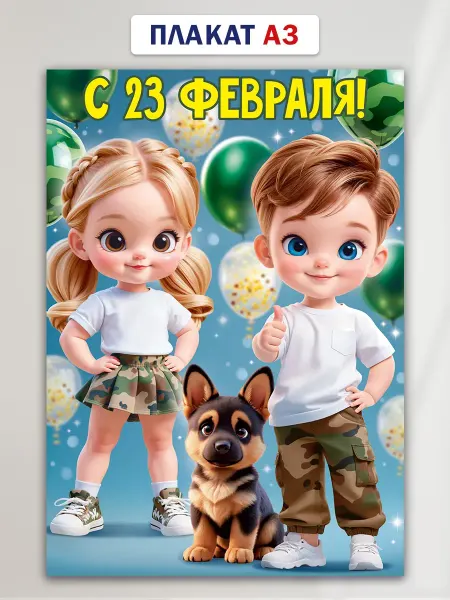 Posters X Плакат С 23 февраля оформление в детский сад и школу