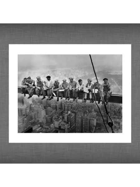 Past_today Фотокартина "Обед на небоскрёбе" (искусст.полотно, 30х40)