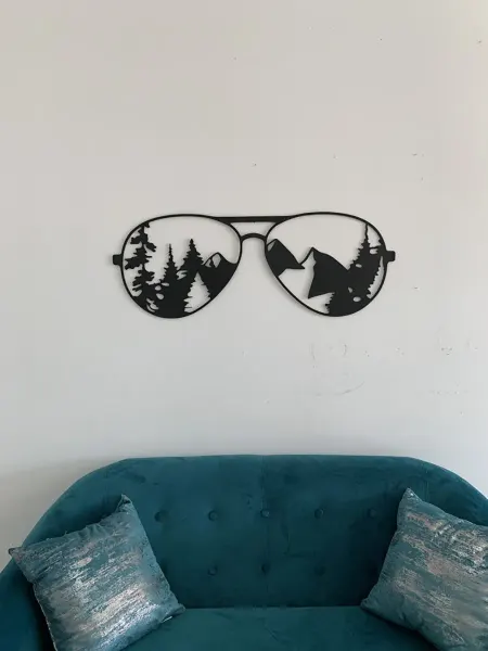 DECO WOOD Панно 40х15 см "Очки и природа"