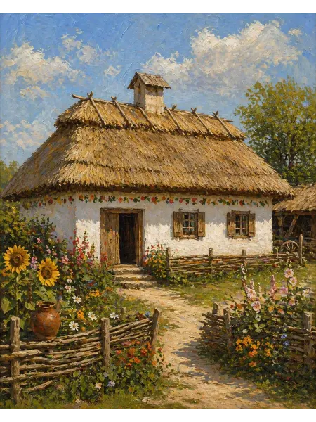 ArtInter Картина готовая интерьерная на стену Хата 40х50