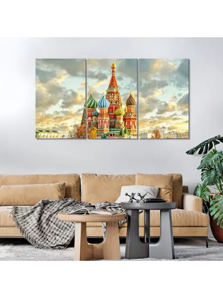 Classic Art Картина модульная на холсте Кремль Kremlin 90х50
