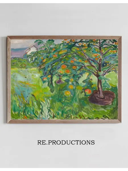 Re.productions Постер Apple Tree By The Studio - Edvard Munch