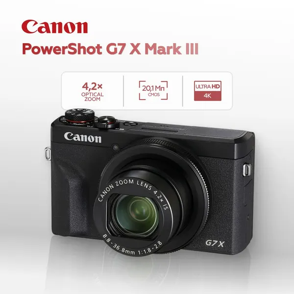 Компактный фотоаппарат Canon PowerShot G7 X Mark III, черный