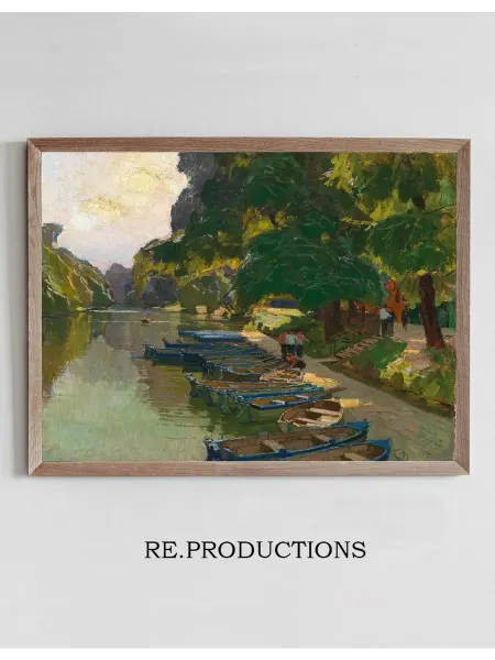 Re.productions Постер Landing stage at Heustadlwasser - Carl Moll