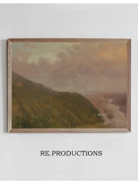 Re.productions Постер Valley from top of a high - Frederic Edwin Church
