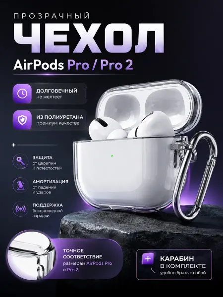 Чехол на Airpods Pro 2 с Карабином