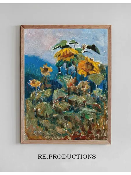 Re.productions Постер Study of Sunflowers - Marie Egner