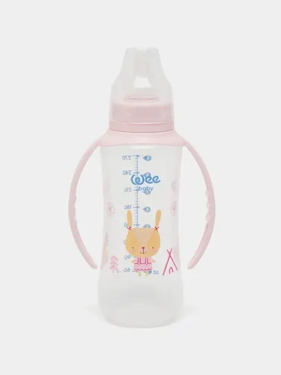 Бутылочка с ручками, 270 мл, соска № 2 Wee baby