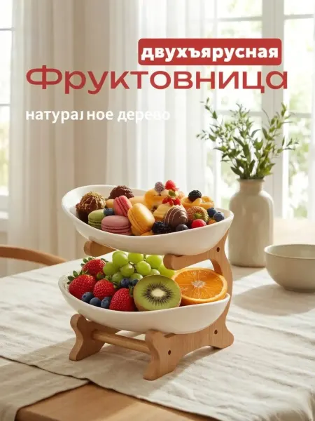 Фруктовница двухъярусная