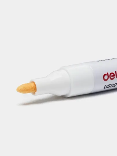Маркер Deli белый 2 мм, U500-WH