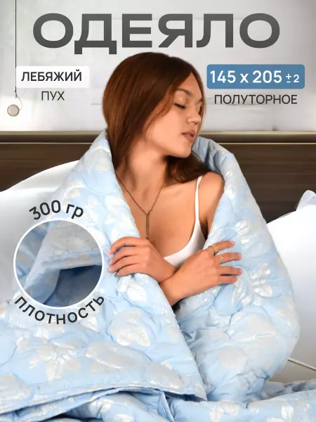 Silk.Dream Одеяло 1,5 спальное Всесезонное лебяжий пух