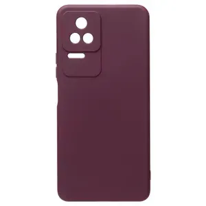 Чехол для Xiaomi Poco F4 силиконовый Soft Touch 2 с закрытой камерой <бордовый>