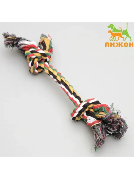 Frotorspla Канатная игрушка для собак, 2 узла, микс цветов