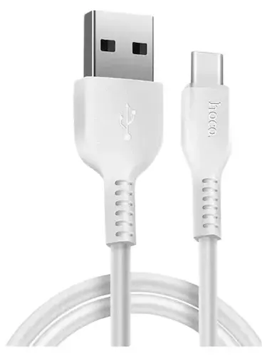 Кабель USB Type C 2 метра // шнур для зарядки телефона type c / зарядка type c на iPhone, realme, honor, xiaomi, samsung / белый