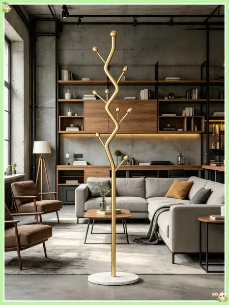 IKEA Вешалка напольная в виде дерева золотой цвет