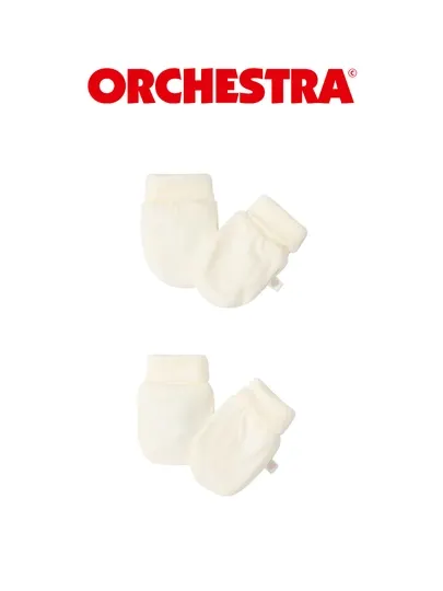 Детские варежки-антицарапки — Orchestra 2 пары, хлопок, для новорождённых