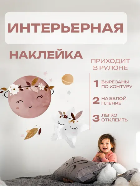 Новый мерч Наклейка интерьерная детская