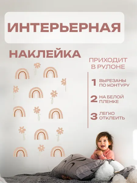 Новый мерч Наклейка интерьерная детская