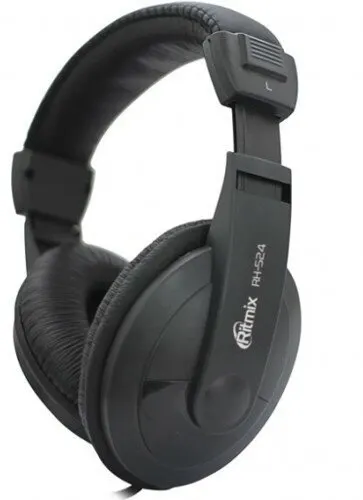 Наушники Ritmix RH-524 полноразмерные - 2м чёрные