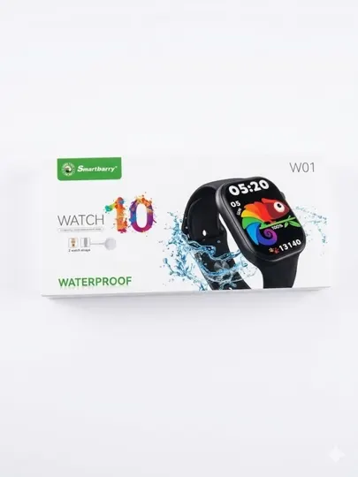 Умные часы Smartbarry W01, 2 комплекта ремешков, беспроводная зарядка