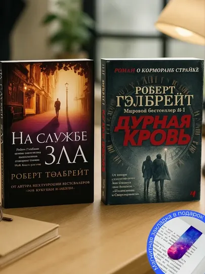 Книга из 2-х книг, Роберт Гэлбрейт, "На службе зла", "Дурная кровь"