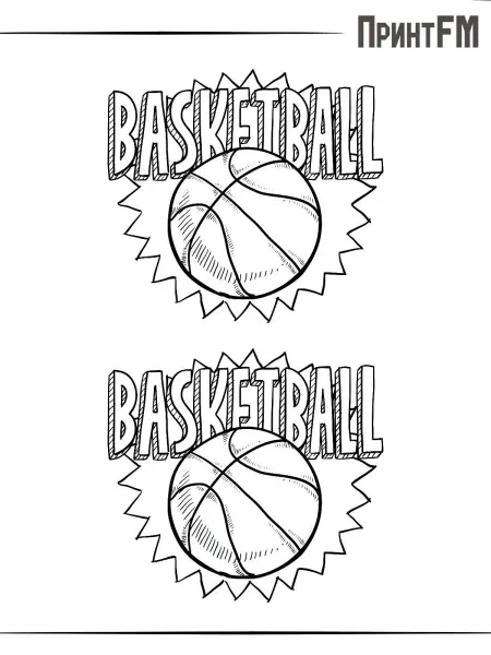 ПринтFM 2-е (Две) Термонаклейки спорт баскетбол basketball