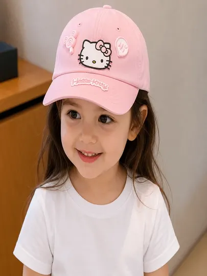 Детская кепка для девочек 2-8 лет, кепка Hello Kitty, 49-54 см