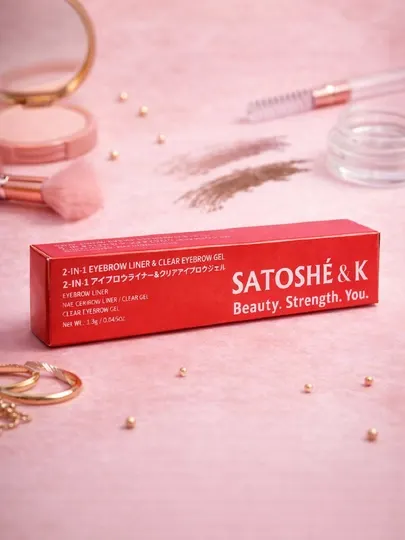SATOSHÉ & K 2-in-1 Eyebrow Liner & Clear Eyebrow Gel карандаш для бровей и прозрачный гель